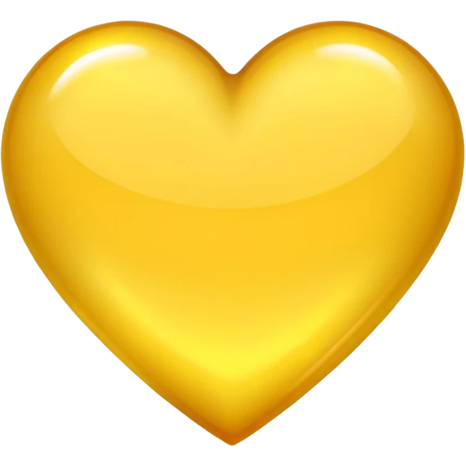 Heart with shimmering only yellow color  emoji