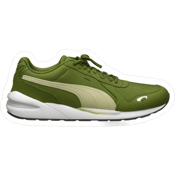 Olive green puma running shoe emoji
