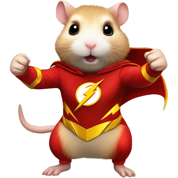 hamster The Flash shows thumbs up emoji