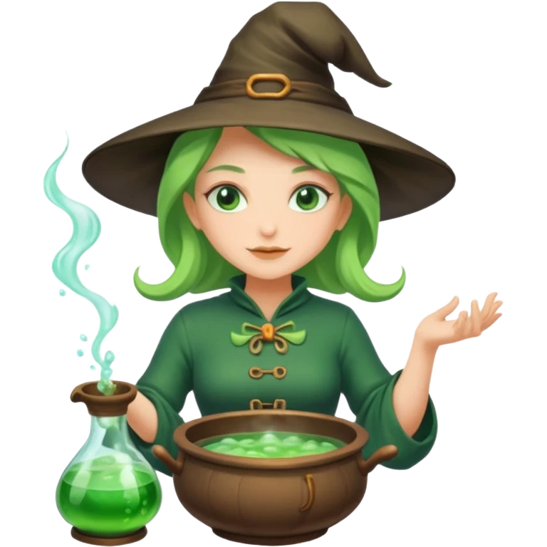 green witch cooking potion emoji