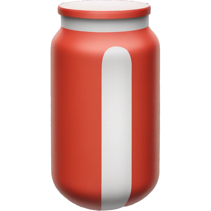 Red Colored cylinder with round top and bottom emoji