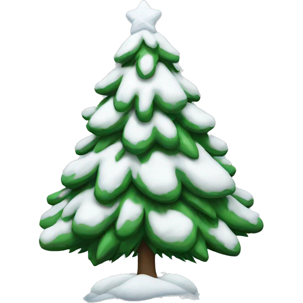 snow christmas tree emoji