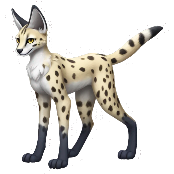 Sergal-Serval fullbody emoji