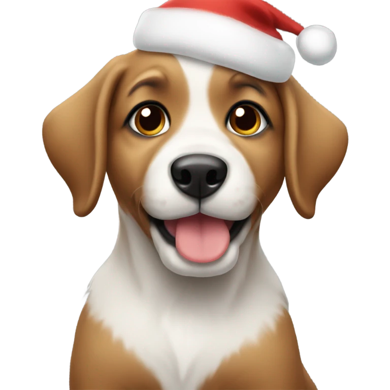 Christmas puppy emoji