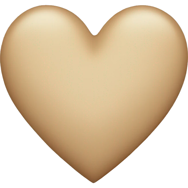 Beige heart emoji