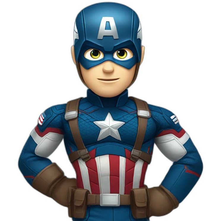 Captain America pose emoji