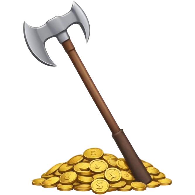 Pick Axe with Coins emoji