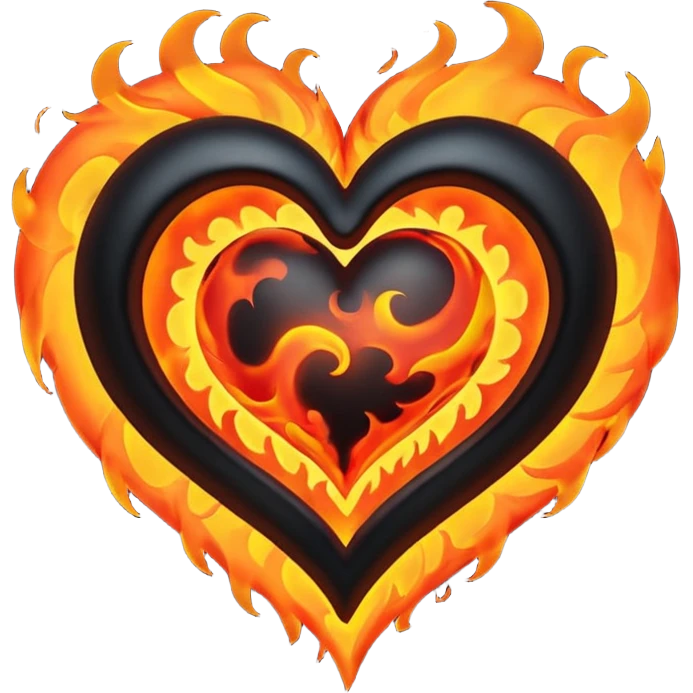 ❤️‍🔥same black fire heart emoji