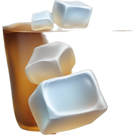 square cold glass with whiskey and icecubes emoji