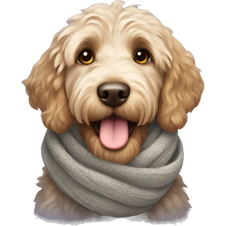labradoodle-in-the-scarf emoji