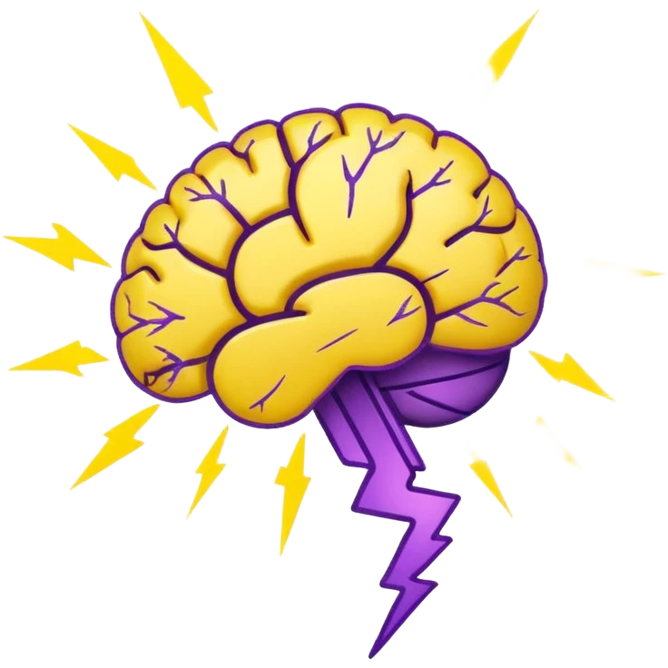 💛 1. Brain Spark — “Ідеї та AI-мислення”

Символ: дудл-мозок із маленькою блискавкою ⚡ всередині або поруч
Значення: натхнення, креатив, AI-інсайти, нові думки
Стиль: легкий скетч, жовтий або фіолетовий акцент emoji