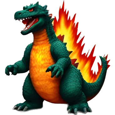 Burning Godzilla 1995 emoji