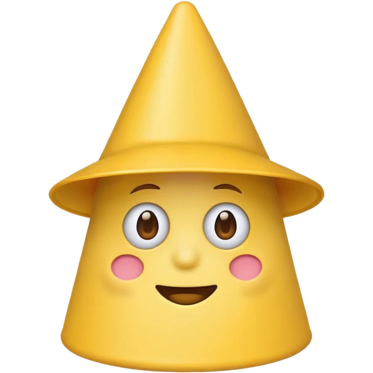 Netural fave emoji with cone hat emoji