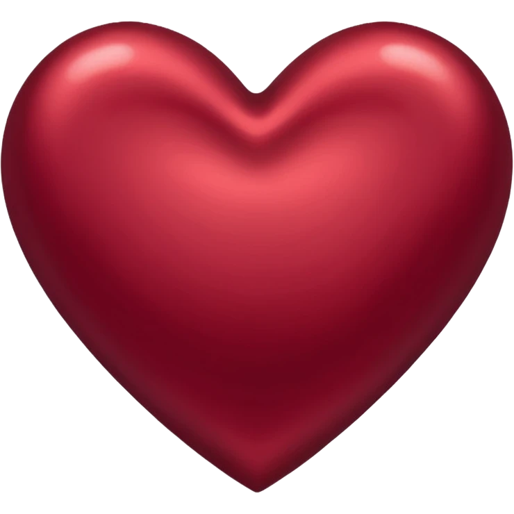 Bordo satin heart  emoji