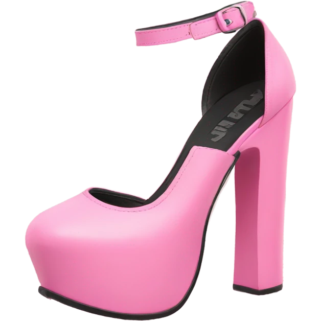 Platform UNIF heels pink emoji