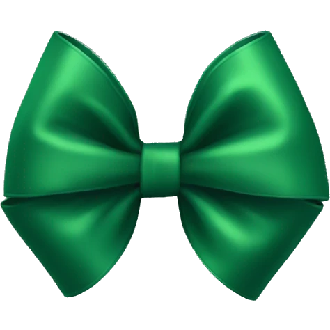 Forest green bow emoji