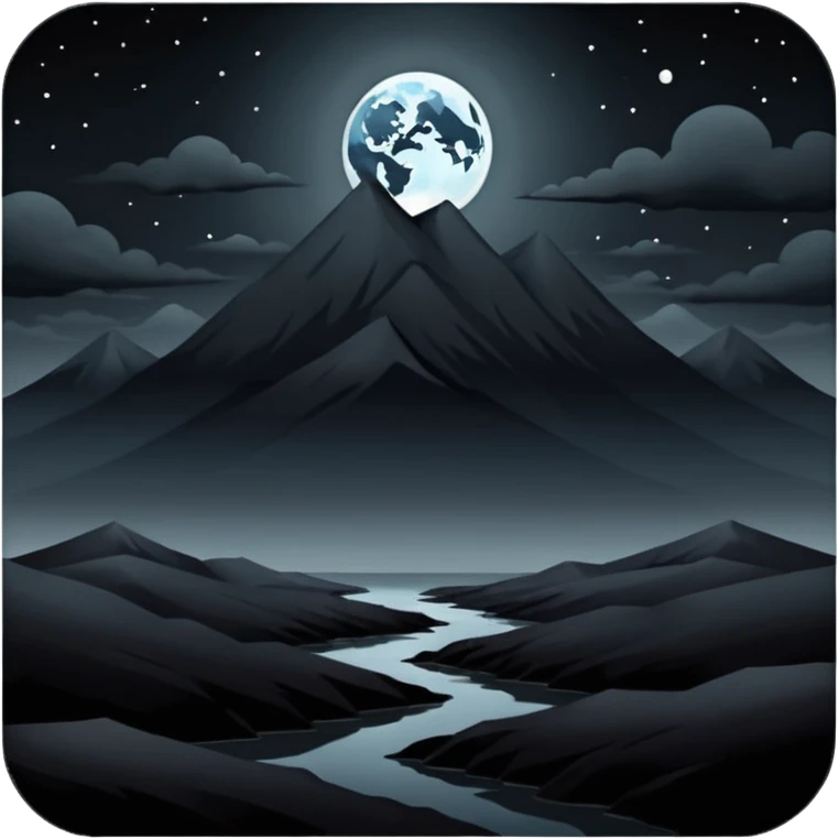 dark and eerie scene, the entire world covered in darkness. The sky is deep black with no stars or light, no moon, no glow just total void and silence. The atmosphere feels ominous and unsettling, as if darkness has swallowed everything. No characters, no visible light sources emoji