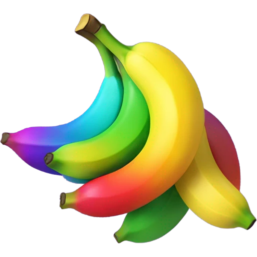 full rainbow banana emoji