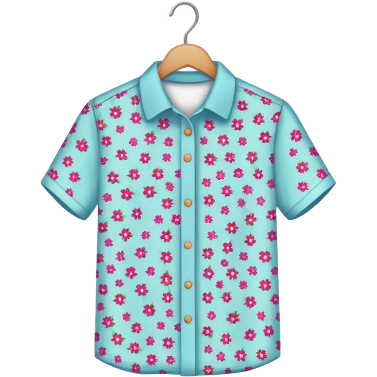 patterned shirt hanged on a hanger emoji
