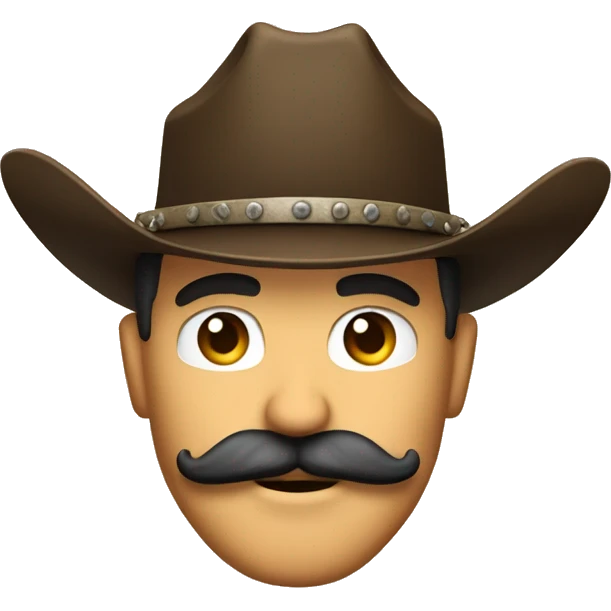Tom selek with a mustache and cowboy hat emoji