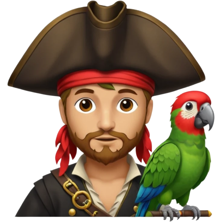 pirate and parrot emoji