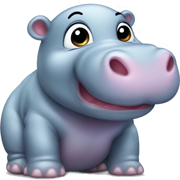 glistening baby hippo emoji