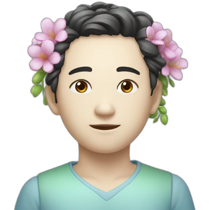 蓝玫瑰花束 emoji