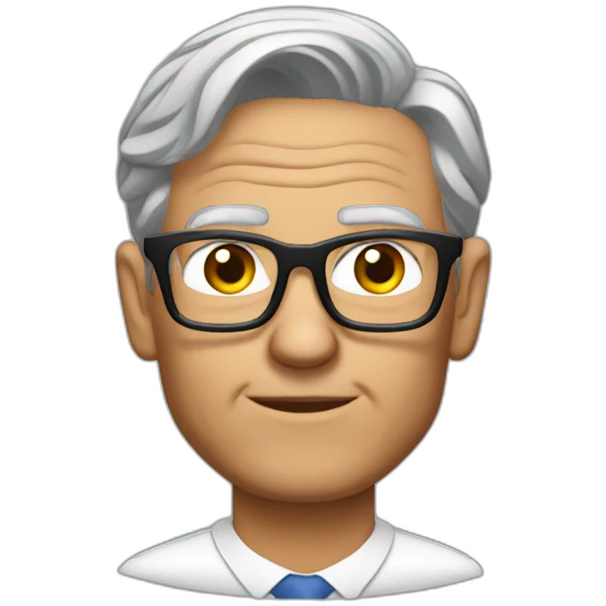Jerome Powell with eyeglasses emoji