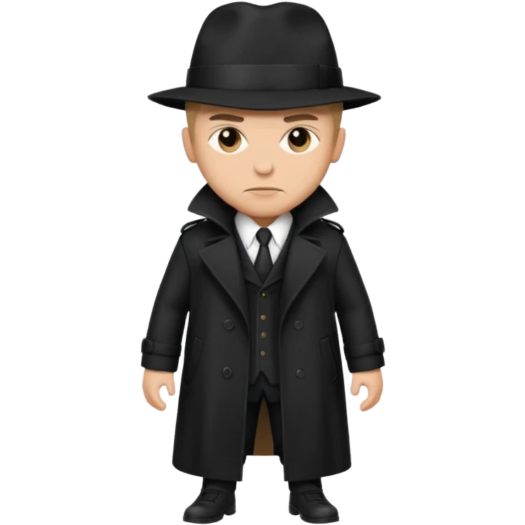Gangster wearing trench coat emoji