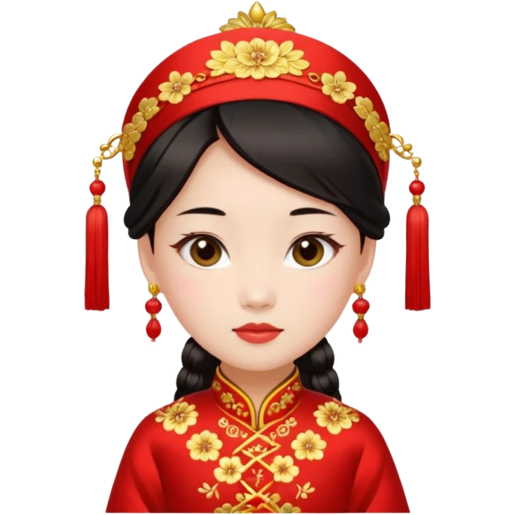 chinese girl in traditional costume emoji
