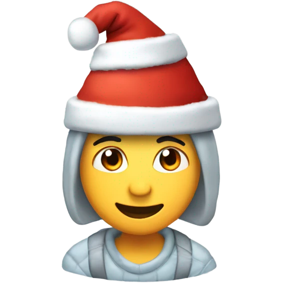 Me in igloo xmas santa hat emoji