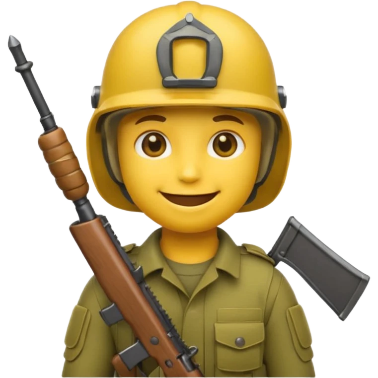 Yellow emoji face soldier emoji