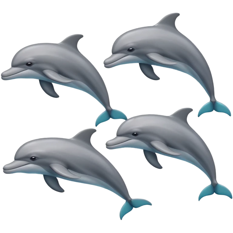 2 males and 2 female dolphins  emoji