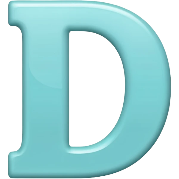 light turquoise letter D emoji emoji