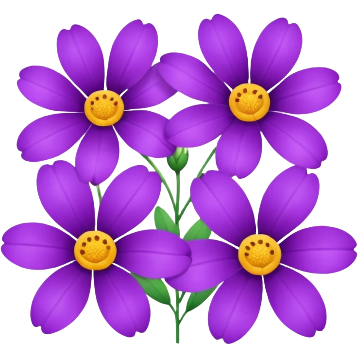purple flowers emoji