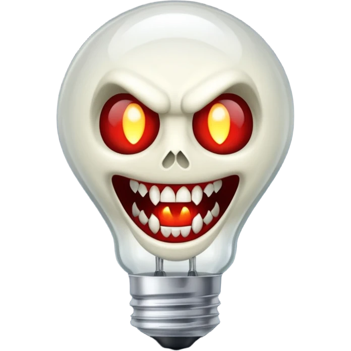 bulb with vampire fangs emoji