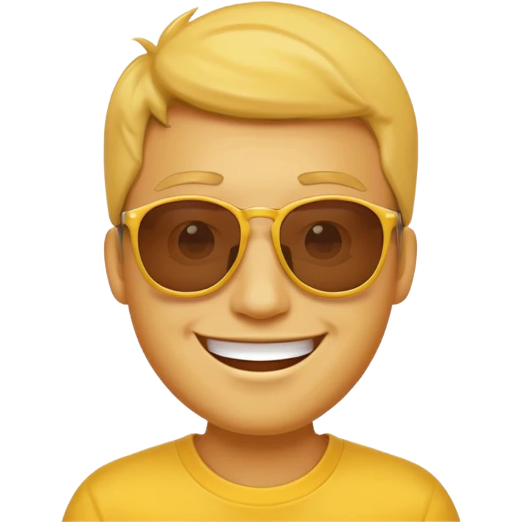 Yellow guy with sunglasses emoji