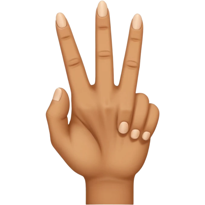 a closed hand with the index and middle finger pointing emoji
