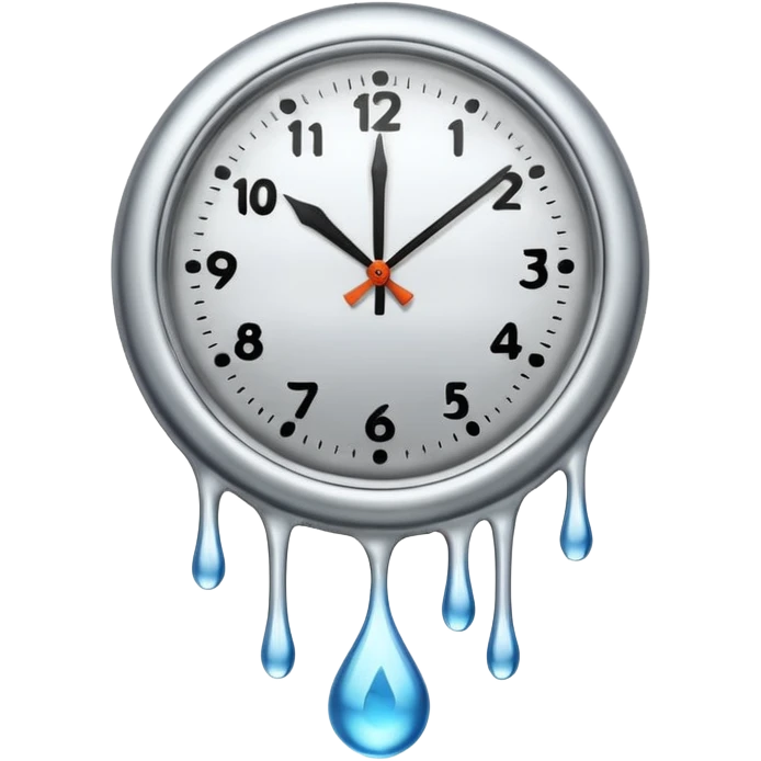 melting clock emoji