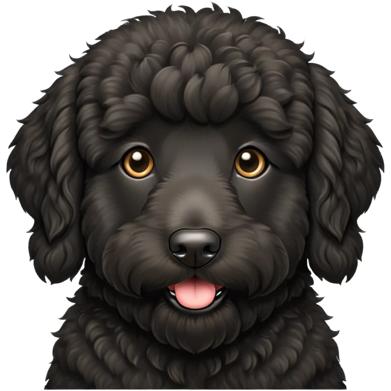 Black goldendoodle emoji