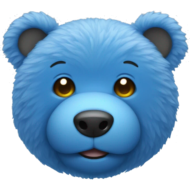 Blue stuffed teddy bear emoji