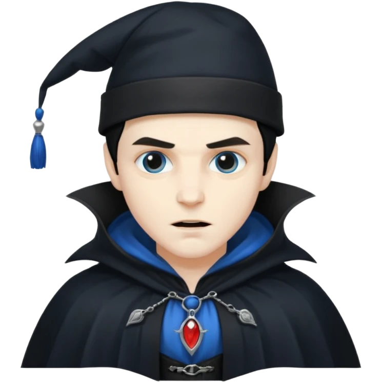 vampire with blue hat emoji