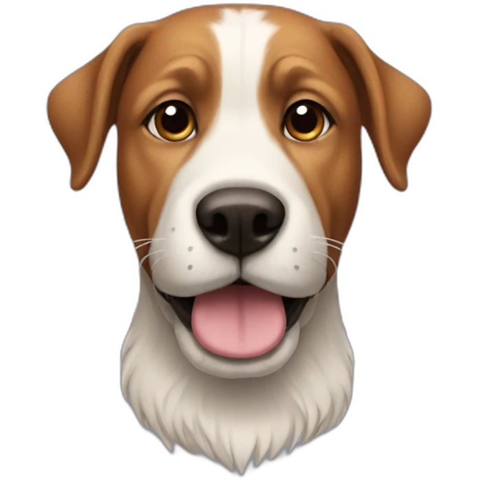 A dog with a beard emoji