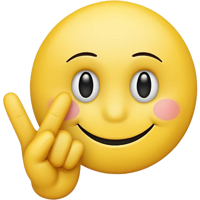 Smiley face with middle finger emoji