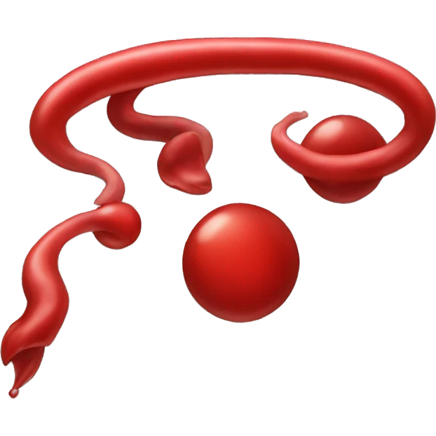 A red blood cell that is sickle shaped emoji