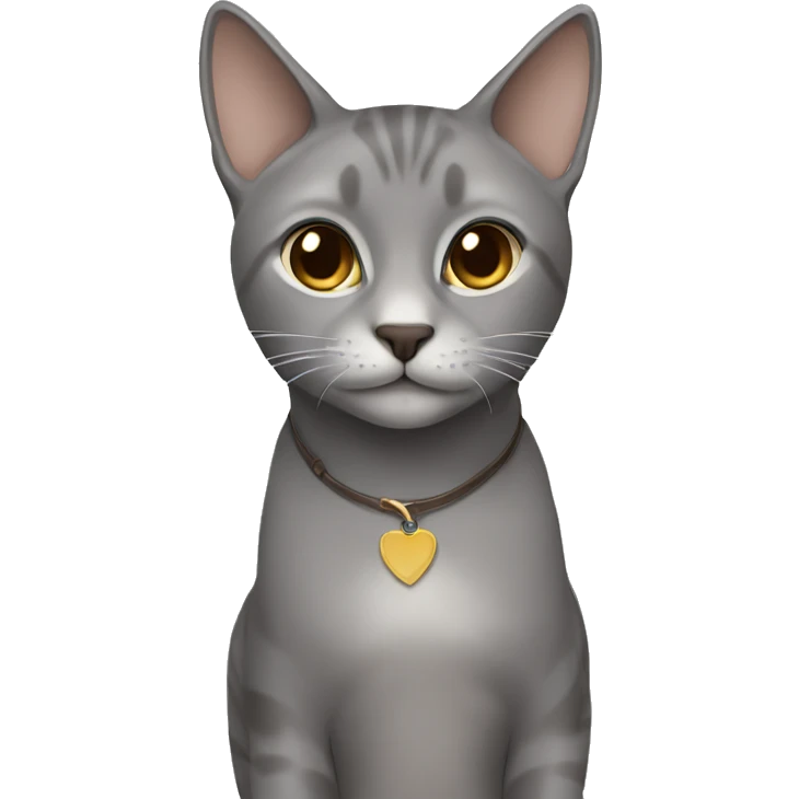 Grey cat with brown hair girl emoji