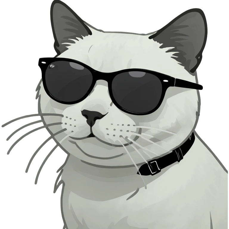 Cat with sunglasses emoji