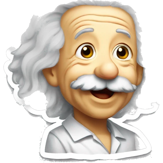 albert einstein happy neonate sticker emoji