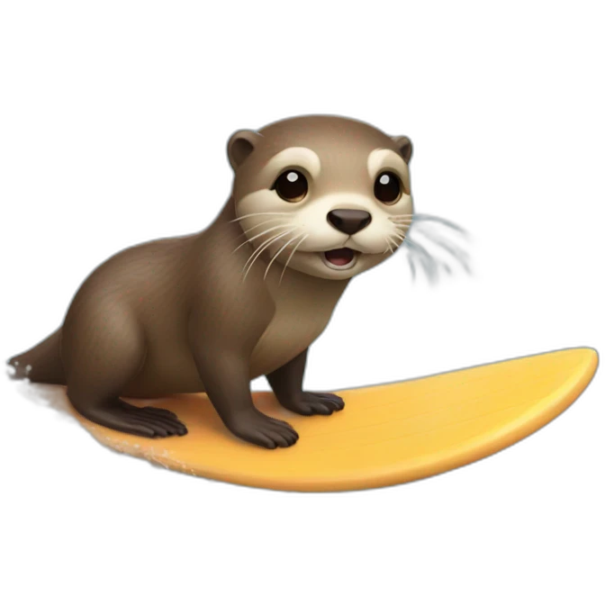 Otter surfing emoji