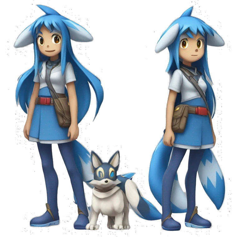 NIÑA ANIME ON POKEMON LUCARIO emoji